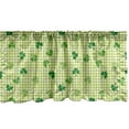 thumbnail image 1 of Ambesonne Irish Window Valance, Checkered Retro Shamrocks, 54" X 18", Multicolor, 1 of 3