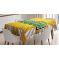 thumbnail image 1 of Ambesonne Isabella Tablecloth Rectangular Table Cover, American Birth Name, 52"x70", Yellow Green and White, 1 of 3