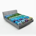 thumbnail image 1 of Ambesonne Island Fitted Sheet, Aquatic World Maldives, Full Size, Multicolor, 1 of 2