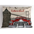 thumbnail image 1 of Ambesonne Istanbul Pillow Sham, Vintage City Scenery, 36" X 20", Multicolor, 1 of 2