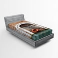 thumbnail image 1 of Ambesonne Italian Fitted Sheet, Historical Venice Door, Twin XL Size, Red Brown, 1 of 2