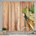 thumbnail image 1 of Ambesonne Italian Kitchen Curtains, White Grapes Bottle, 55"x45", Green Brown, 1 of 3