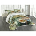 thumbnail image 1 of Ambesonne Italian Quilted Bedspread Set 3 Pcs, Boats in Naples, Queen Size, Multicolor, 1 of 5