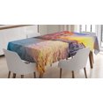 thumbnail image 1 of Ambesonne Italian Tablecloth Rectangular Table Cover, Venice Canal, 52"x70", Blue and Orange, 1 of 4