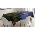 thumbnail image 1 of Ambesonne Italian Tablecloth Rectangular Table Cover, Village Aerial Scenery, 60"x84", Blue Green, 1 of 3
