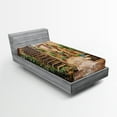 thumbnail image 1 of Ambesonne Italy Fitted Sheet 2 Pcs Set, Old Stone Street Houses, Twin XL, Multicolor, 1 of 3