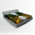 thumbnail image 1 of Ambesonne Italy Fitted Sheet, Europe Country Village, Full Size, Multicolor, 1 of 2