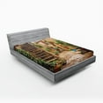 thumbnail image 1 of Ambesonne Italy Fitted Sheet, Old Stone Street Houses, King Size, Multicolor, 1 of 3