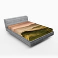 thumbnail image 1 of Ambesonne Italy Fitted Sheet, Trees Meadows Countryside, Full Size, Green Beige, 1 of 3