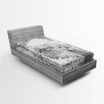 thumbnail image 1 of Ambesonne Italy Fitted Sheet, Valley Winery House Art, Twin Size, Pale Grey Black, 1 of 2