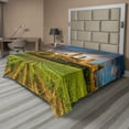 thumbnail image 1 of Ambesonne Italy Flat Sheet, San Gimignano Vineyards, Queen Size, Green Apricot Blue, 1 of 1