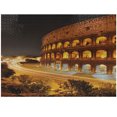 thumbnail image 1 of Ambesonne Italy Jigsaw Puzzle Durable Cardboard, Colleseum at Night Rome, 1000 pcs, Amber Marigold Black, 1 of 5