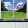 thumbnail image 1 of Ambesonne Italy Kitchen Curtains, Rural Country Mountain, 55"x45", Evergreen Blue, 1 of 3