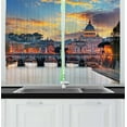 thumbnail image 1 of Ambesonne Italy Kitchen Curtains, View of Vatican Rome, 55"x39", Multicolor, 1 of 2
