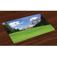 thumbnail image 1 of Ambesonne Italy Place Mats Set of 4, Rural Country Mountain, Standard Size, Evergreen Blue, 1 of 4