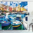 thumbnail image 1 of Ambesonne Italy Shower Curtain, Colorful Procida Island, 69"Wx84"L, Multicolor, 1 of 3