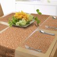thumbnail image 1 of Ambesonne Italy Table Runner & Placemats, Fusilli from Italian Kitchen, Placemat 4 pcs + Runner 14"x72", Burnt Sienna and Off White, 1 of 2
