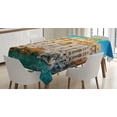 thumbnail image 1 of Ambesonne Italy Tablecloth Rectangular Table Cover, Fountain Di Trevi Tourist, 52"x70", Multicolor, 1 of 4