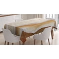 thumbnail image 1 of Ambesonne Ivory Cream Tablecloth Rectangular Table Cover, Marble Surface Image, 52"x70", Cream, 1 of 4