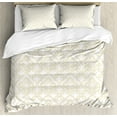 thumbnail image 1 of Ambesonne Ivory Duvet Cover Set, Rococo Style Oriental, Calking, Cream Tan, 1 of 6