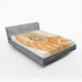 thumbnail image 1 of Ambesonne Ivory Fitted Sheet, Curves Helix Design, Queen Size, Cream White, 1 of 2