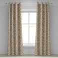 thumbnail image 1 of Ambesonne Ivory Grommet Curtain, Autumn Leaves Branches, 50" x 96", Cream Umber Cocoa, 1 of 6