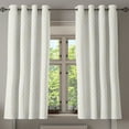thumbnail image 1 of Ambesonne Ivory Grommet Curtain, Large Polka Dots Circles, 50" x 63", White Beige, 1 of 6