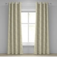 thumbnail image 1 of Ambesonne Ivory Grommet Curtain, Science Molecule Motif, 50" x 84", Cream White, 1 of 6