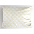 thumbnail image 1 of Ambesonne Ivory Pillow Sham, Large Polka Dots Circles, 26" X 20", White Beige, 1 of 2