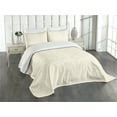 thumbnail image 1 of Ambesonne Ivory Quilted Bedspread Set 2 Pcs, Victorian Curved Leaves, Twin Size, Cream, 1 of 5