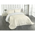 thumbnail image 1 of Ambesonne Ivory Quilted Bedspread Set 3 Pcs, Abstract Circular Pattern, King Size, Cream, 1 of 5