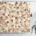 thumbnail image 1 of Ambesonne Ivory Shower Curtain, Autumn Leaves Branches, 69"Wx84"L, Cream Umber Cocoa, 1 of 3