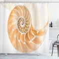 thumbnail image 1 of Ambesonne Ivory Shower Curtain, Curves Helix Design, 69"Wx70"L, Cream White, 1 of 5