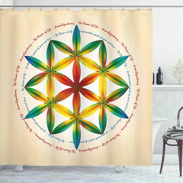 Ambesonne Ivory Shower Curtain, Space Time Spiral, 69"Wx75"L, Multicolor