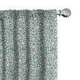 thumbnail image 1 of Ambesonne Ivory and Blue Curtains, Nature Floral Petals, Pair of 28"x84", Ivory Slate Blue, 1 of 5