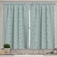 thumbnail image 1 of Ambesonne Ivory and Blue Kitchen Curtains, Nature Floral Petals, 55"x39", Ivory Slate Blue, 1 of 3