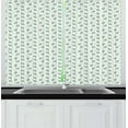 thumbnail image 1 of Ambesonne Ivory and Blue Kitchen Curtains, Spring Leaves, 55"x39", Pale Blue Ivory, 1 of 2