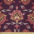 thumbnail image 1 of Ambesonne Iznik Fabric by the Yard Microfiber, Colorful Ottoman StylePrint, 1 Yard, Dark Fuchsia and Pale Ruby, 1 of 2