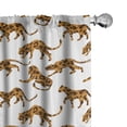 thumbnail image 1 of Ambesonne Jaguar 4-Panel Curtains, Exotic Animal Design, 56"x63", Pale Brown and Brown, 1 of 4