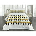 thumbnail image 1 of Ambesonne Jamaican Quilted Bedspread Set 3 Pcs, Rastafarian Dreadlocks, Queen Size, Multicolor, 1 of 3
