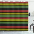thumbnail image 1 of Ambesonne Jamaican Shower Curtain, Knitted Rasta Lines, 69"Wx84"L, Multicolor, 1 of 3