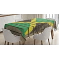 thumbnail image 1 of Ambesonne Jamaican Tablecloth Rectangular Table Cover, Flag on the Wall Chalk, 60"x90", Multicolor, 1 of 4