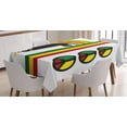 thumbnail image 1 of Ambesonne Jamaican Tablecloth Rectangular Table Cover, Minimalist Rastaman, 60"x84", Multicolor, 1 of 3