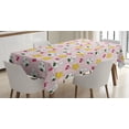 thumbnail image 1 of Ambesonne Japan Tablecloth Rectangular Table Cover, Japanese Food, 52"x70", Multicolor Pink, 1 of 4