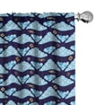 thumbnail image 1 of Ambesonne Japanese Window Curtains, Abstract Clouds Ornament, Each 28" W x 63" L, Indigo Deep Sky Blue, 1 of 4