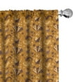 thumbnail image 1 of Ambesonne Japanese Window Curtains, Asian Fans Fishes Pattern, Each 28" W x 84" L, Dark Orange Umber and Grey, 1 of 4