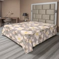 thumbnail image 1 of Ambesonne Japanese Boho Flat Bedding Sheet Soft Top Sheet, Springtime Art Sakura, King, Pale Purpleblue Blush, 1 of 1