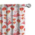 thumbnail image 1 of Ambesonne Japanese Cat Window Curtains, Cat Maneki Neko, Each 28" W x 95" L, Dark Coral and Yellow, 1 of 4