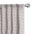 thumbnail image 1 of Ambesonne Japanese Cat 4-Panel Curtains, Maneki Animal Theme, 56"x84", Pale Grey and Multicolor, 1 of 4