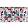 thumbnail image 1 of Ambesonne Japanese Cat Window Valance, Luck Items Pattern, 54" X 18", Blush Multicolor, 1 of 3